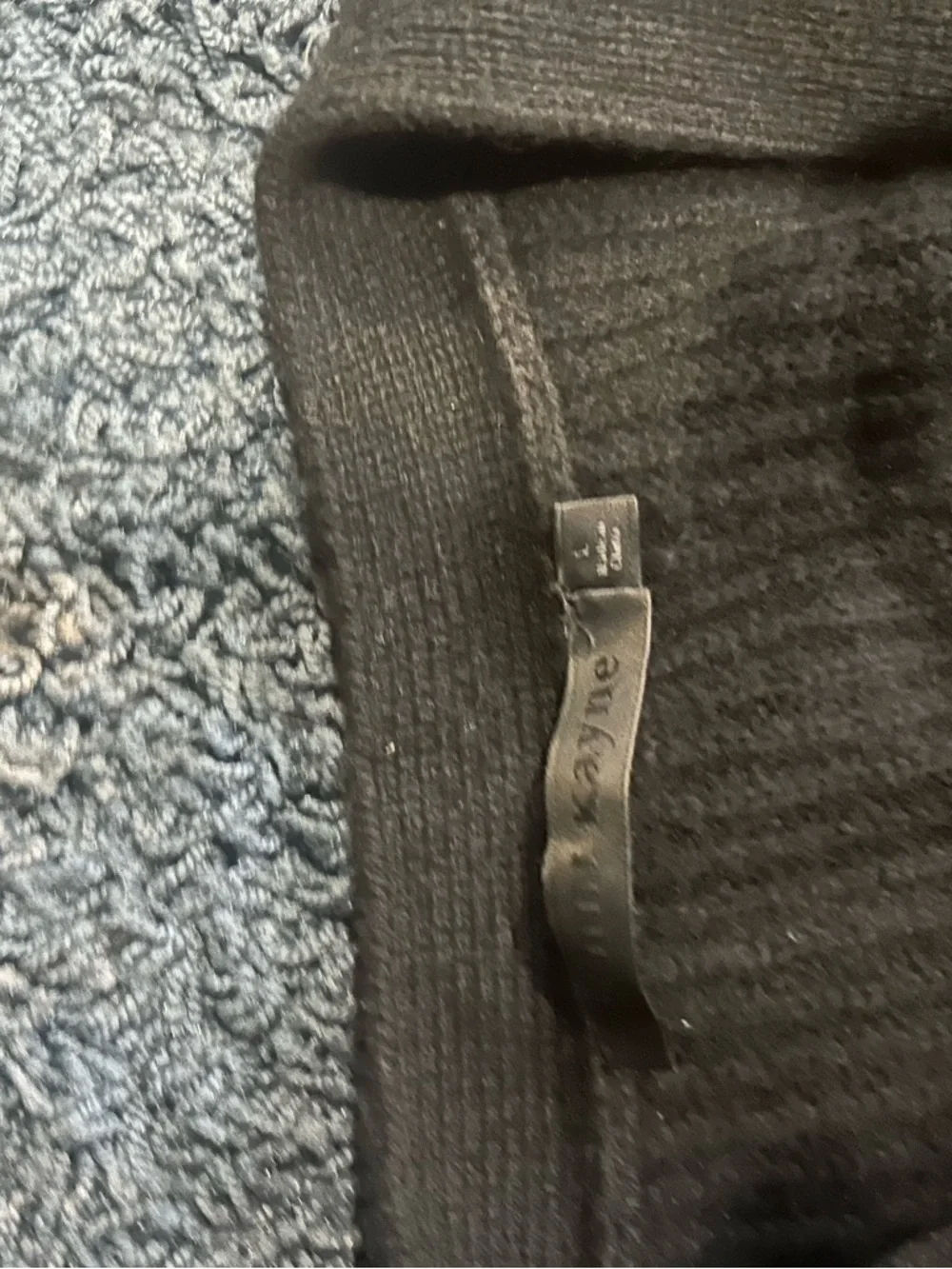 Classic Black Ribbed Button-Front Cardigan - Picture 2 of 2